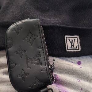 Louis Vuitton Black Embossed Monogram Pouch
